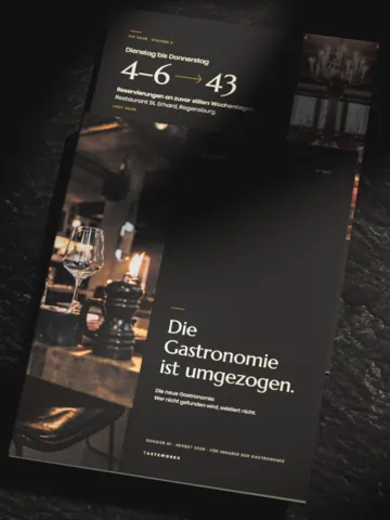 Dossier 01 „Die Gastronomie ist umgezogen.“ – Titelseite