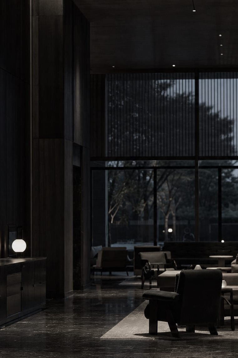 Hotellobby in der Abenddämmerung – Markenentwicklung für die Hotellerie